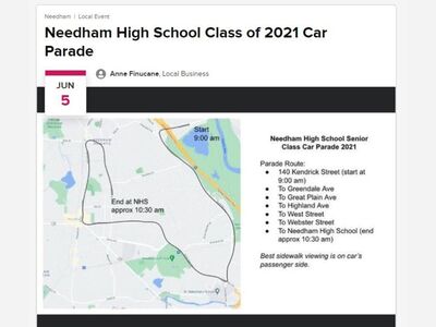 Needham High School Car Parade